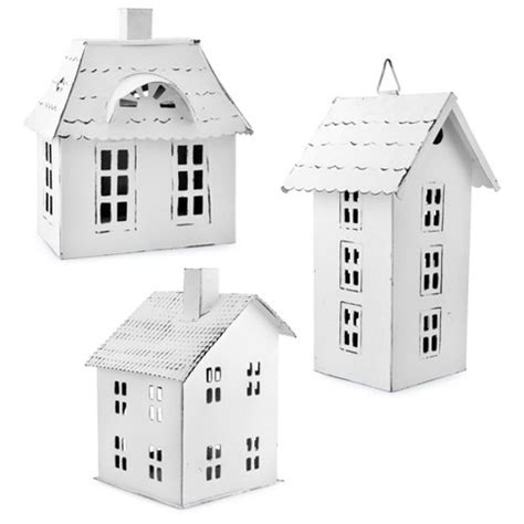 galvanized metal village houses|Auldhome Design Farmhouse Candle Lantern .